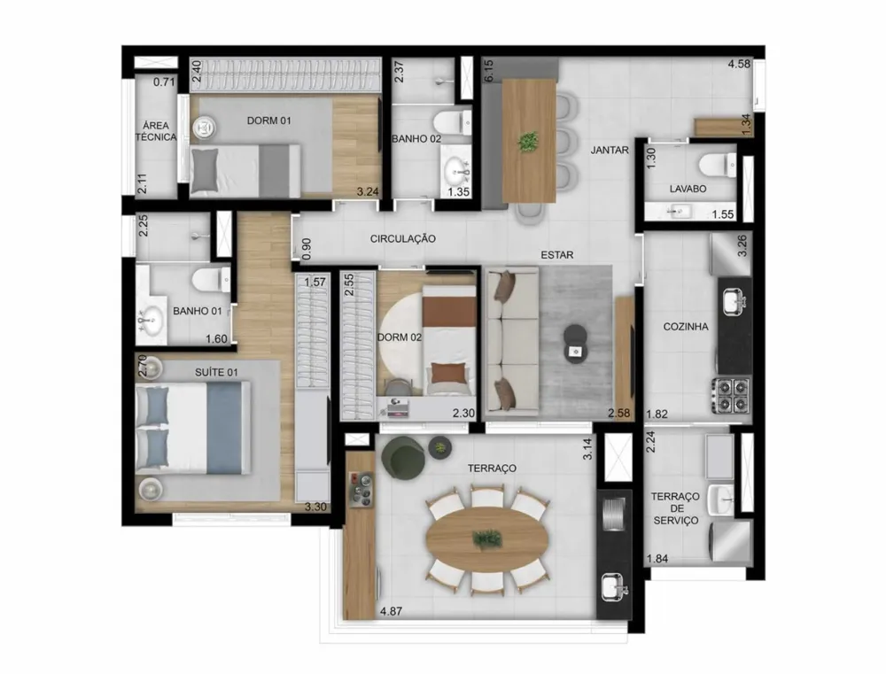 Apartamento, 1 quarto, 49 m² - Foto 11