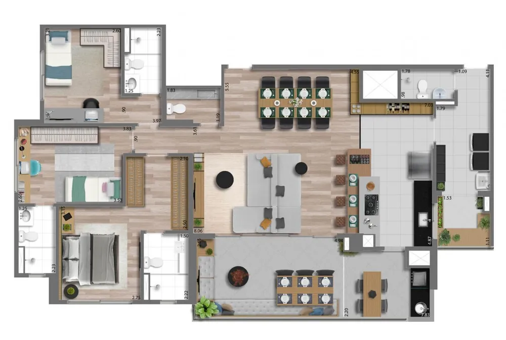 Apartamento, 3 quartos, 133 m² - Foto 17