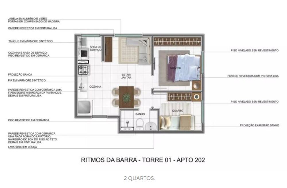 Apartamento, 2 quartos, 33 m² - Foto 11