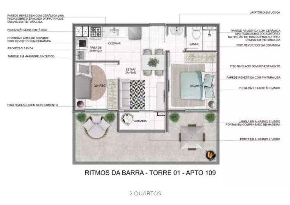 Apartamento, 2 quartos, 33 m² - Foto 9