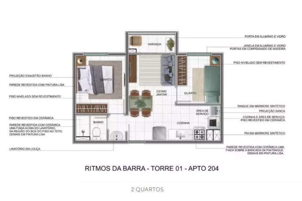 Apartamento, 2 quartos, 33 m² - Foto 12