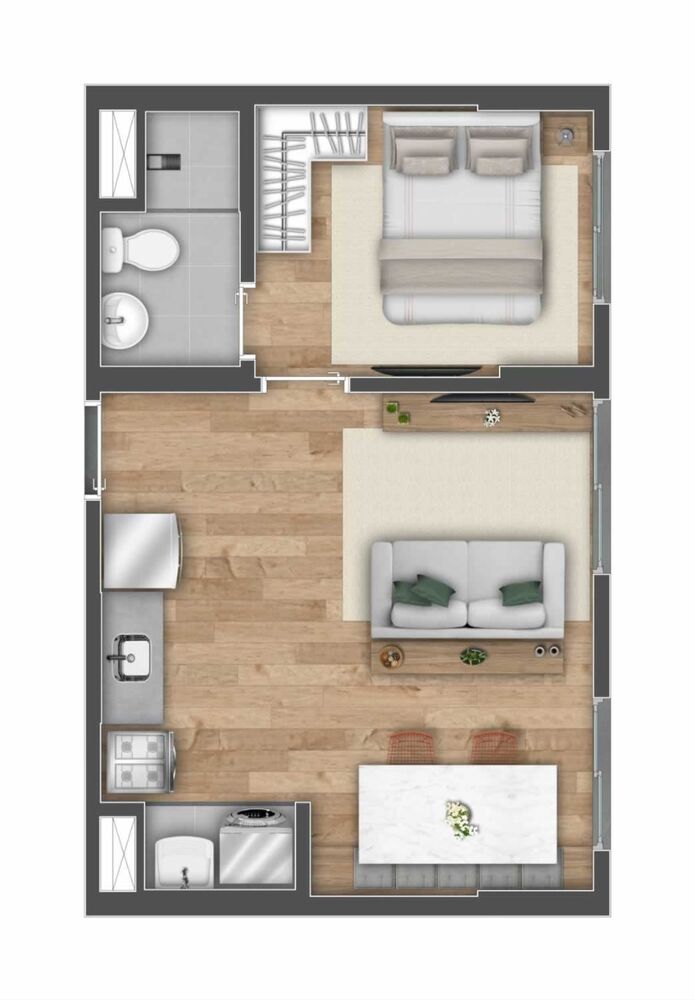Apartamento à venda com 2 quartos, 34m² - Foto 8