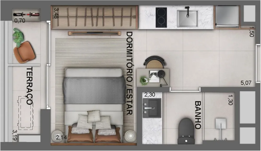 Apartamento, 1 quarto, 22 m² - Foto 14