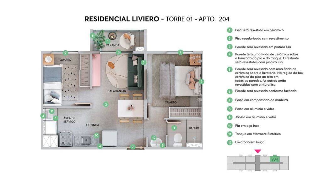 Apartamento, 2 quartos, 32 m² - Foto 4