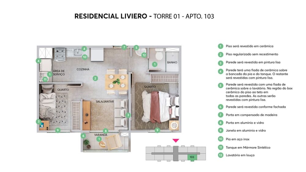 Apartamento, 2 quartos, 32 m² - Foto 5