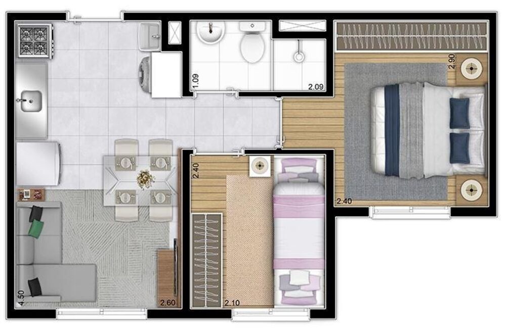 Apartamento, 2 quartos, 32 m² - Foto 8