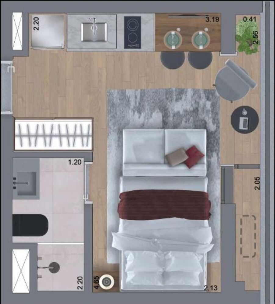 Apartamento, 1 quarto, 31 m² - Foto 20