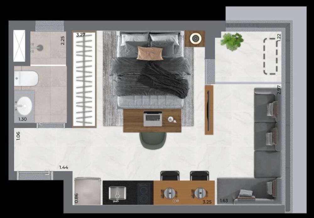 Apartamento, 1 quarto, 31 m² - Foto 4
