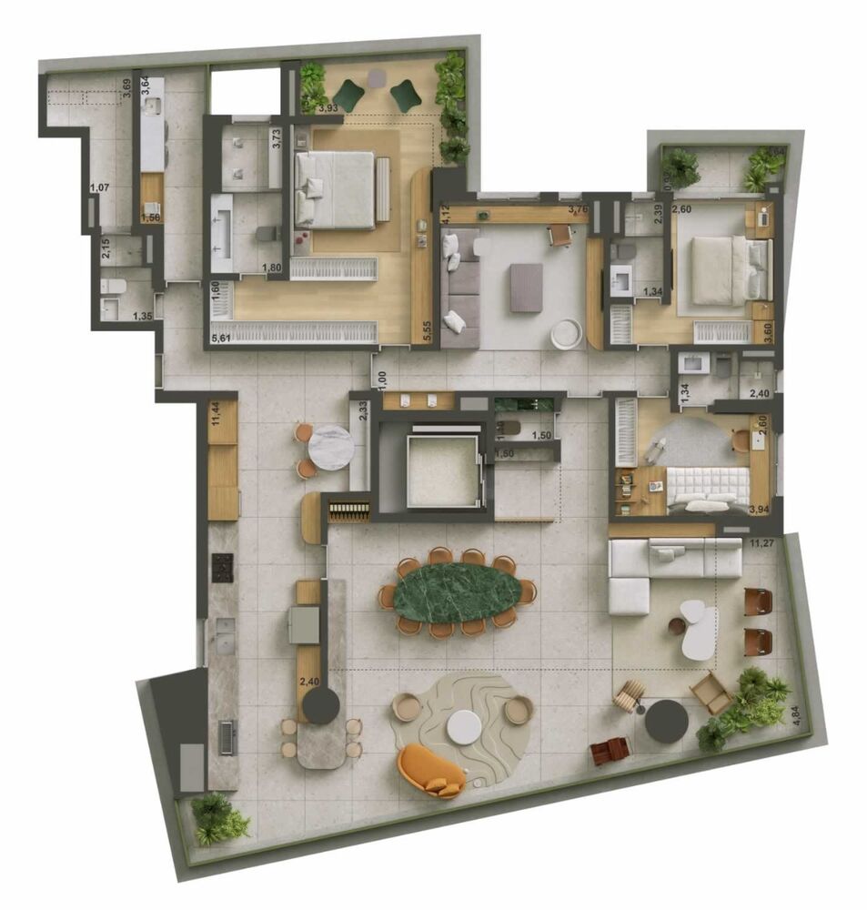 Apartamento, 3 quartos, 219 m² - Foto 1