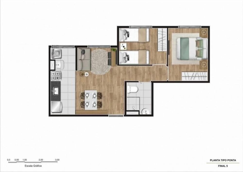 Apartamento, 2 quartos, 42 m² - Foto 4