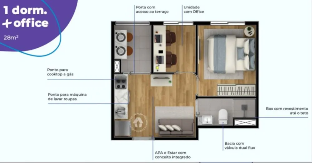 Apartamento, 1 quarto, 57 m² - Foto 7
