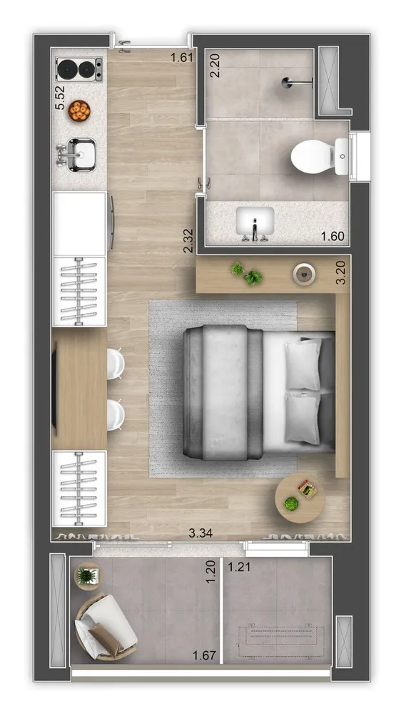 Apartamento, 1 quarto, 26 m² - Foto 12