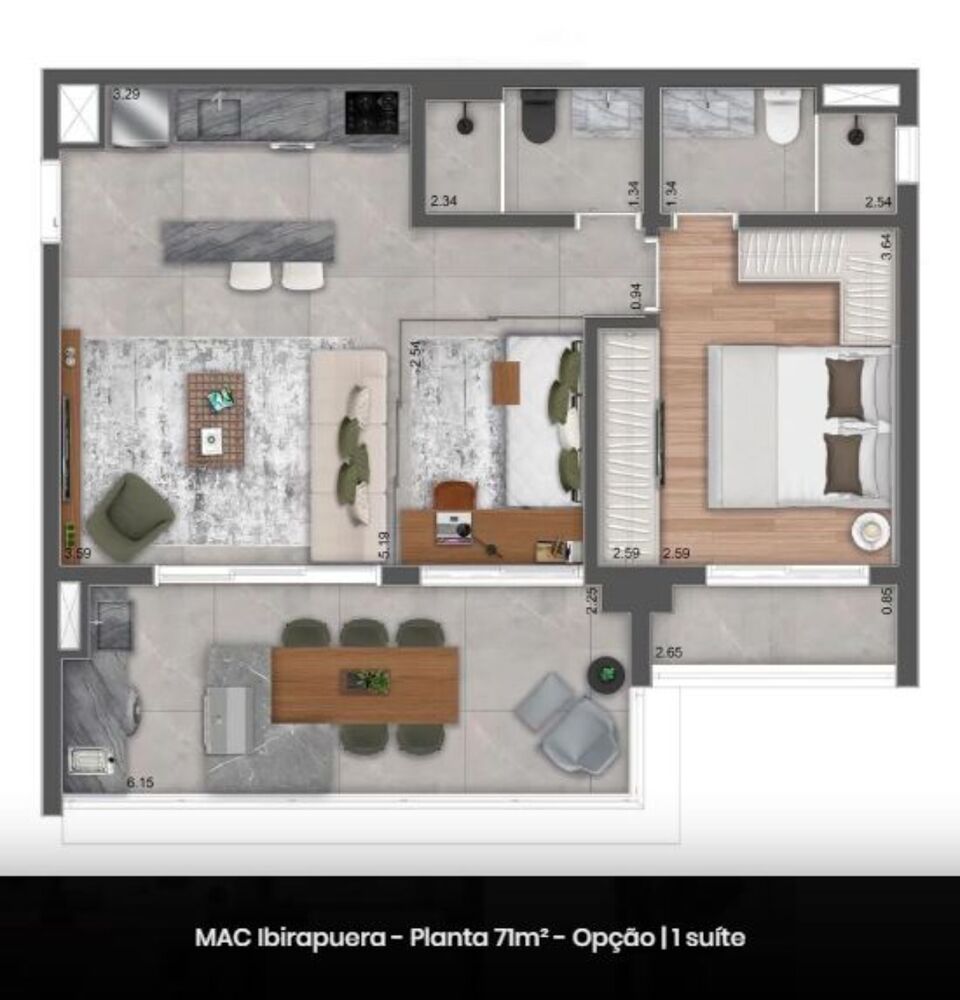 Apartamento, 1 quarto, 57 m² - Foto 24