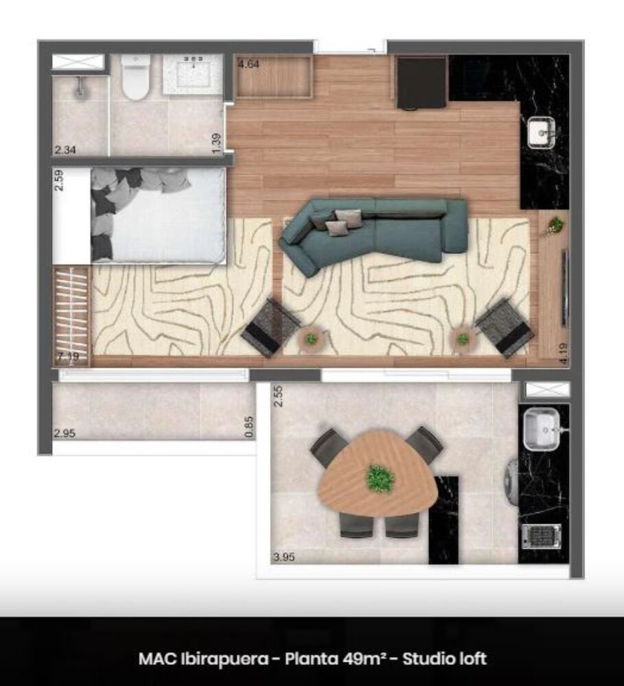 Apartamento, 1 quarto, 57 m² - Foto 21