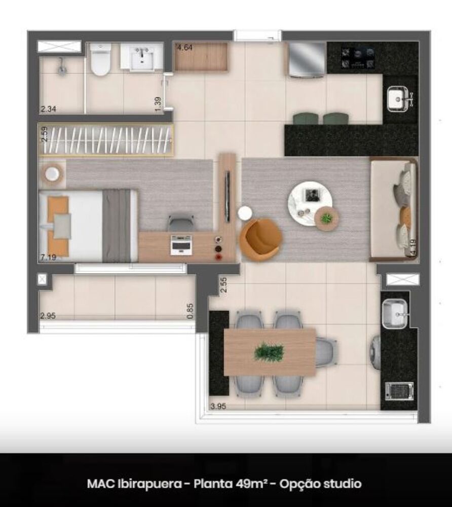 Apartamento, 1 quarto, 57 m² - Foto 20