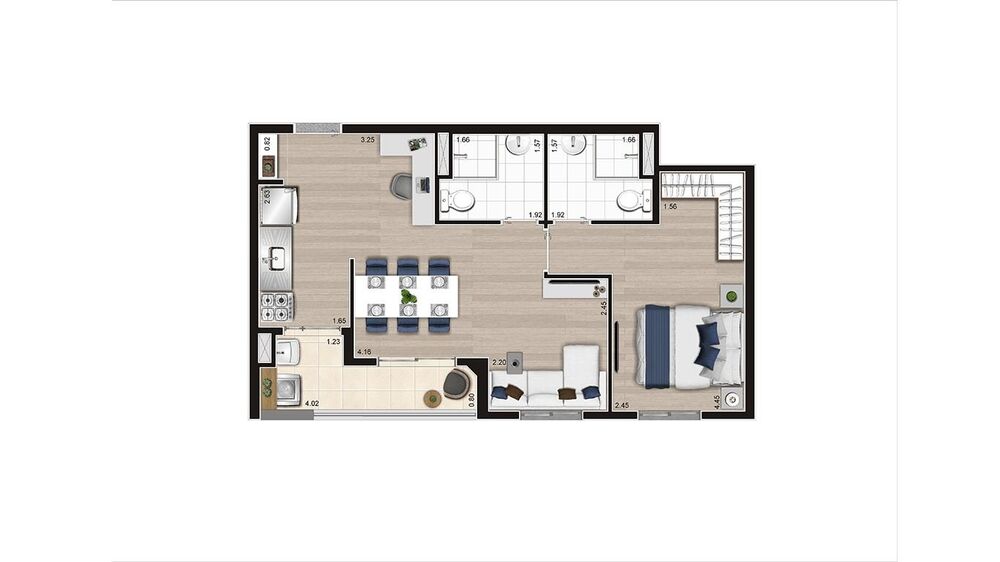 Apartamento, 2 quartos, 43 m² - Foto 24