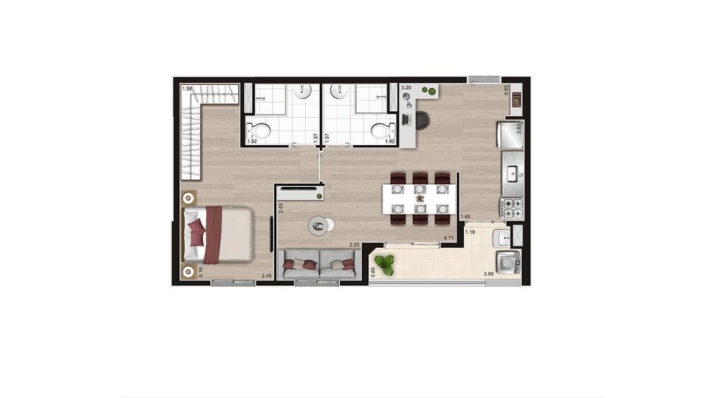 Apartamento, 2 quartos, 43 m² - Foto 22