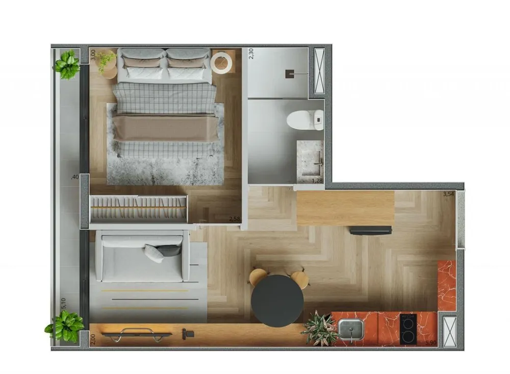 Apartamento, 1 quarto, 25 m² - Foto 5