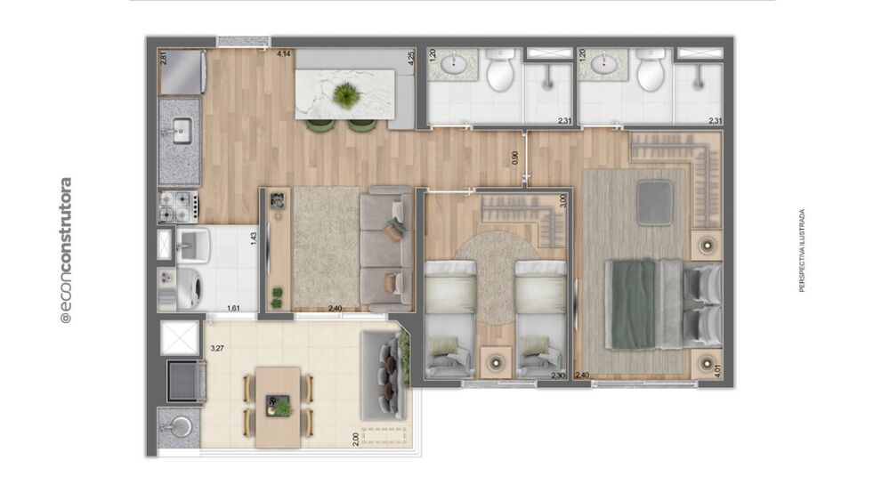 Apartamento, 2 quartos, 57 m² - Foto 15
