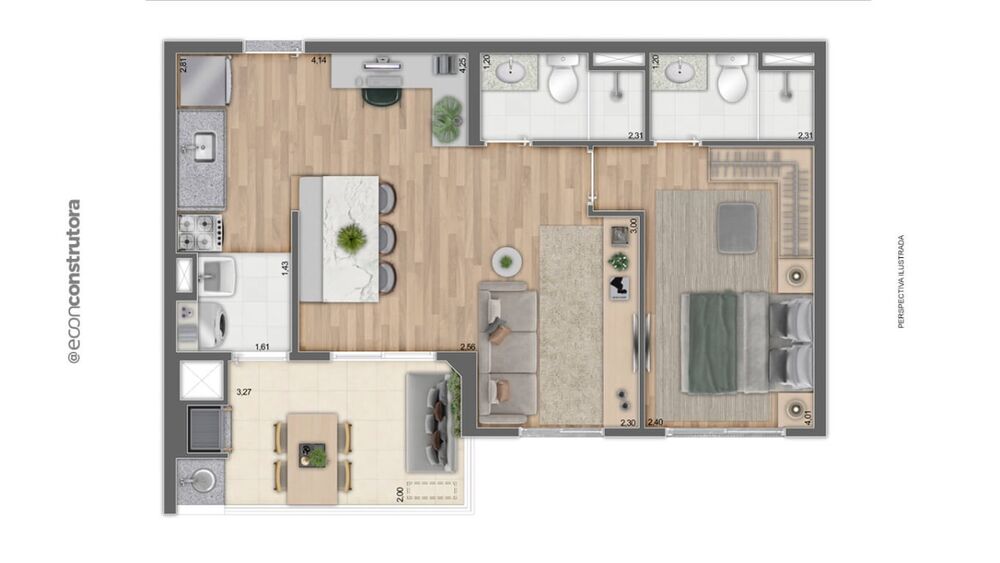 Apartamento, 2 quartos, 57 m² - Foto 12