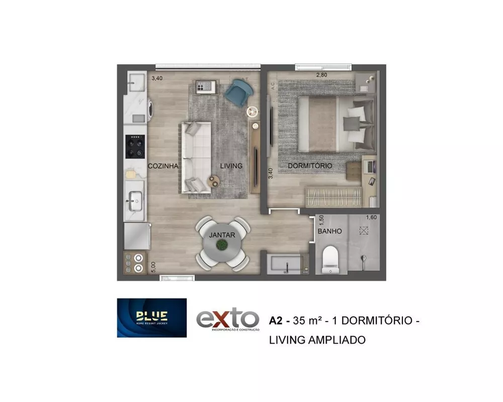 Apartamento, 1 quarto, 45 m² - Foto 7
