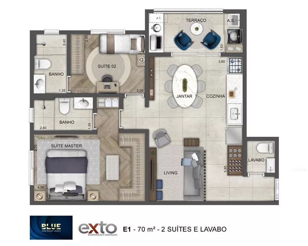 Apartamento, 1 quarto, 45 m² - Foto 2