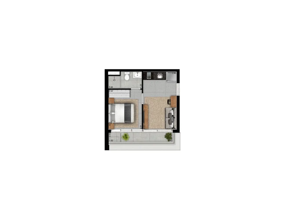 Apartamento, 1 quarto, 23 m² - Foto 16