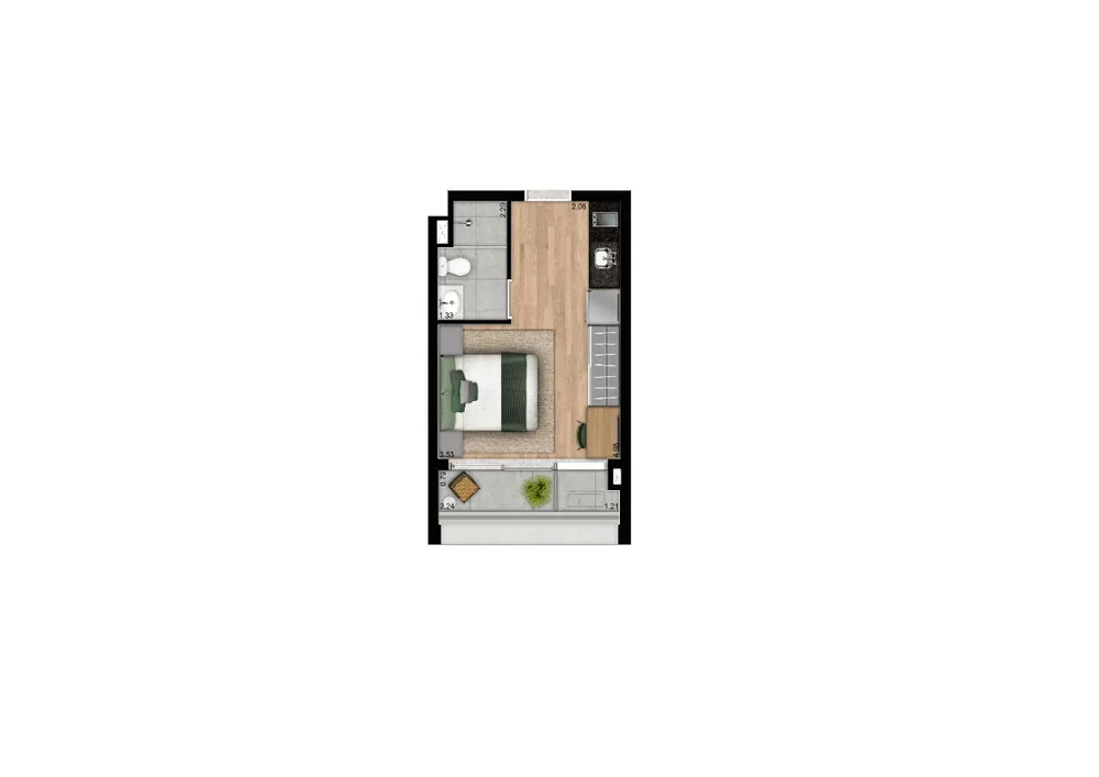 Apartamento, 1 quarto, 23 m² - Foto 15