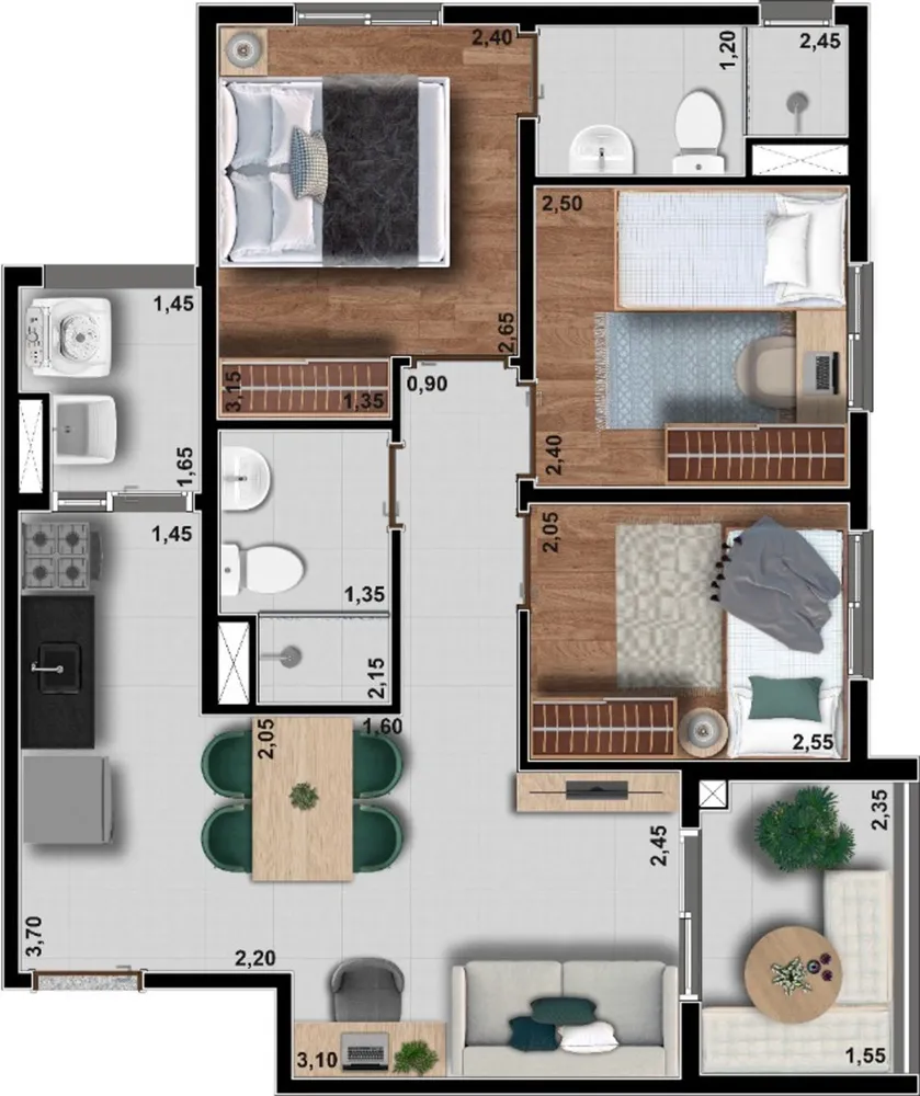 Apartamento, 2 quartos, 38 m² - Foto 15