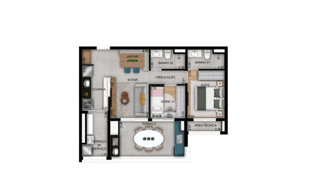 Apartamento, 2 quartos, 70 m² - Foto 5