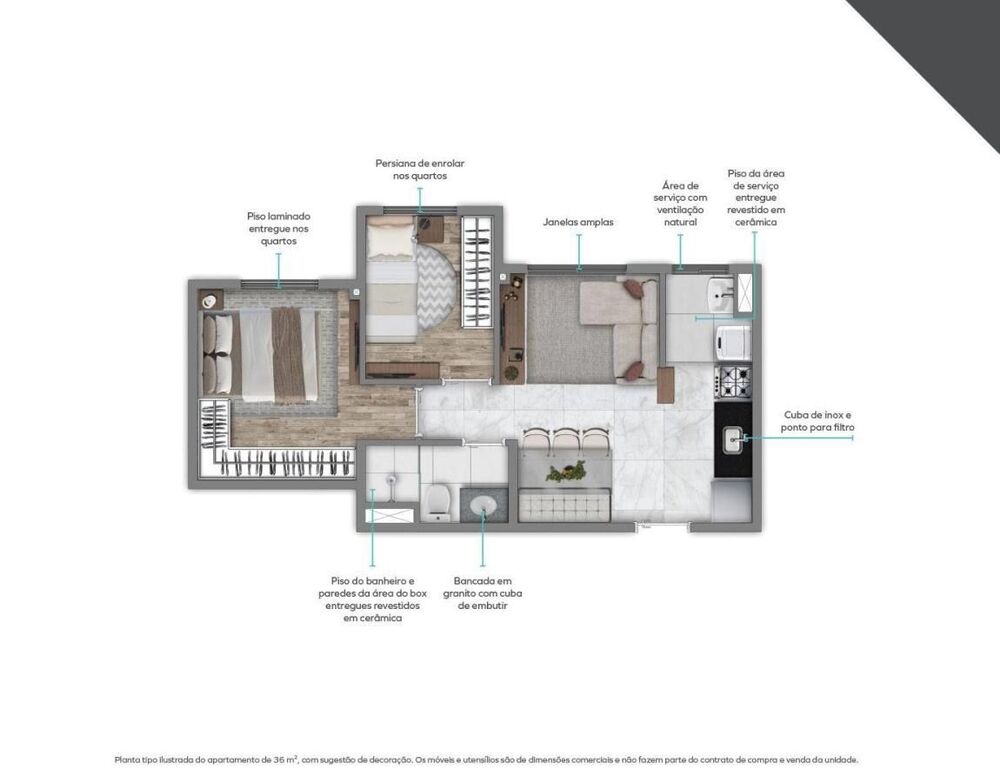 Apartamento, 2 quartos, 40 m² - Foto 19