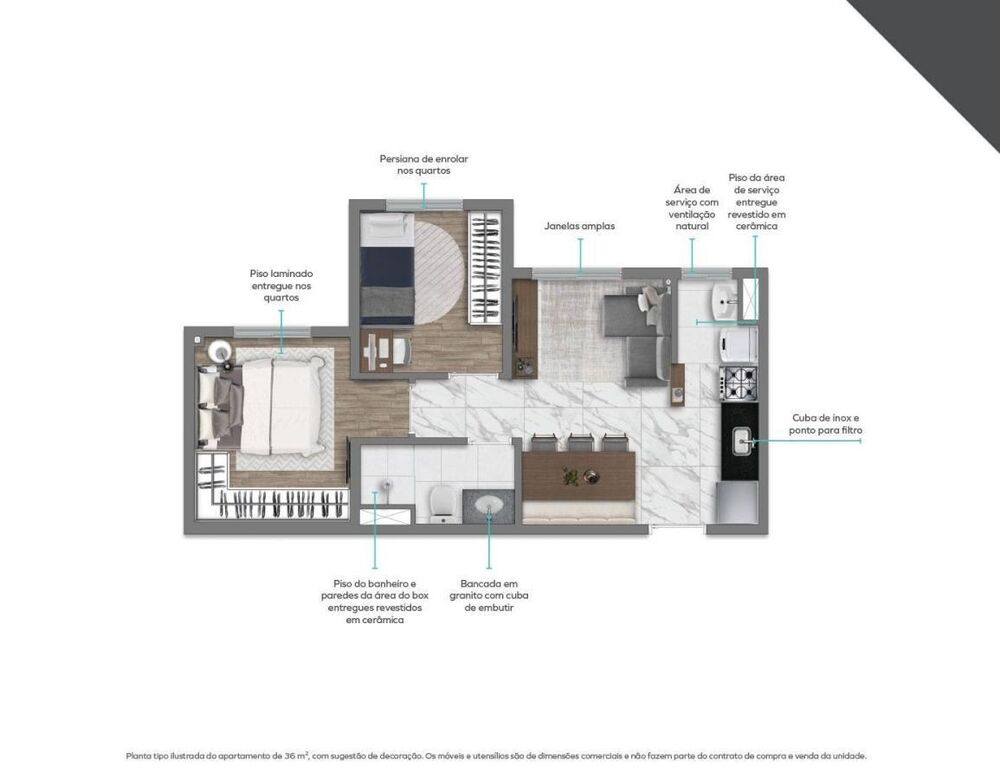 Apartamento, 2 quartos, 40 m² - Foto 15