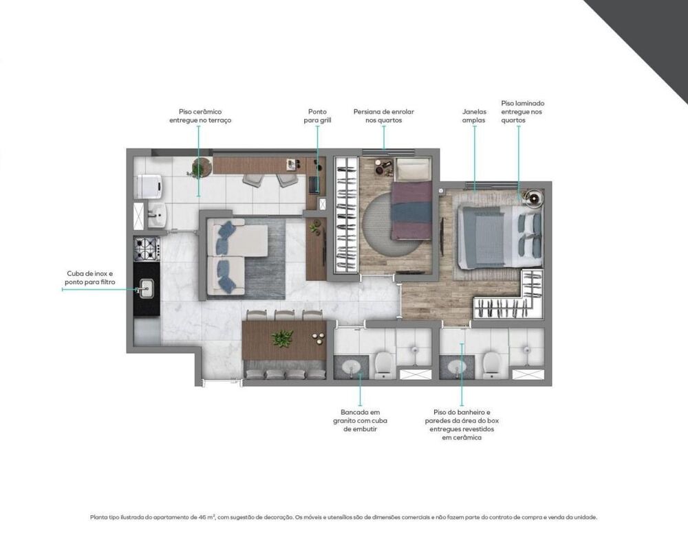 Apartamento, 2 quartos, 40 m² - Foto 13