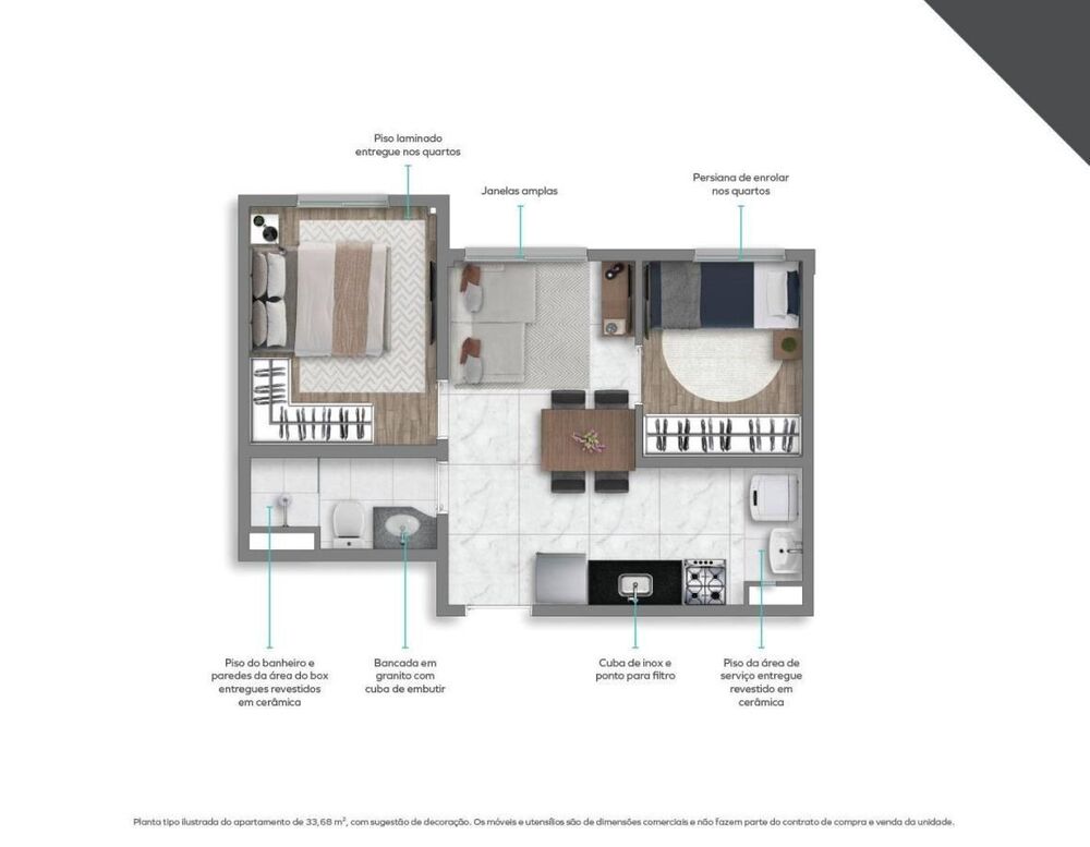 Apartamento, 2 quartos, 40 m² - Foto 20