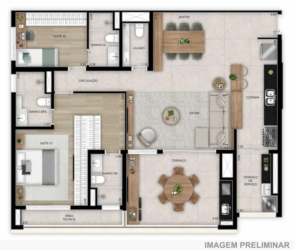 Apartamento, 2 quartos, 69 m² - Foto 8