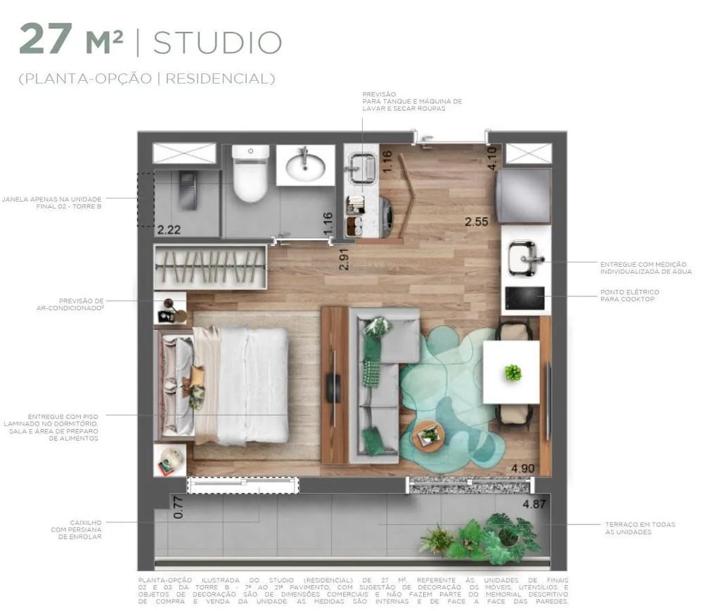 Apartamento, 2 quartos, 35 m² - Foto 6