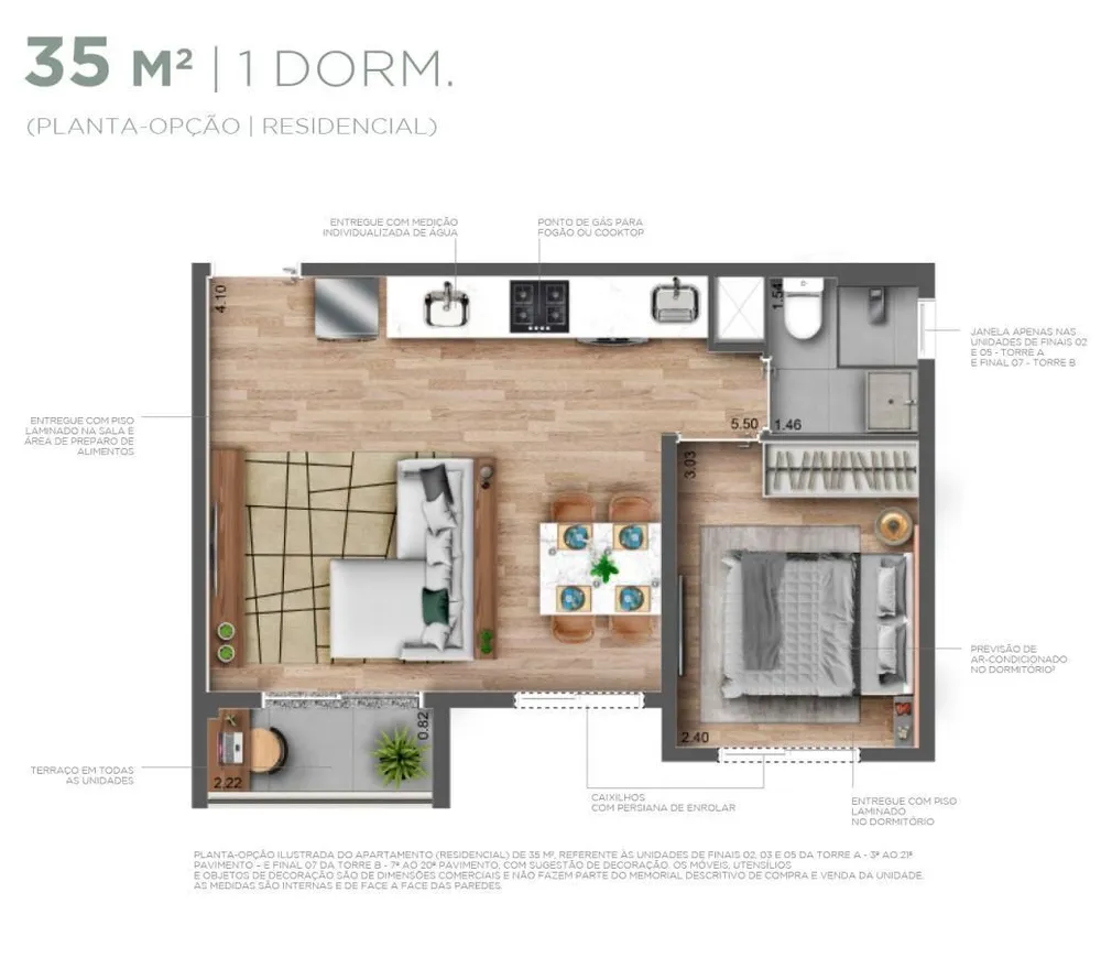 Apartamento, 2 quartos, 35 m² - Foto 10