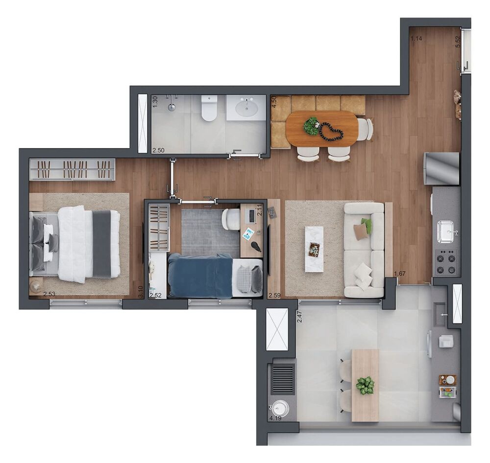 Apartamento, 2 quartos, 60 m² - Foto 6