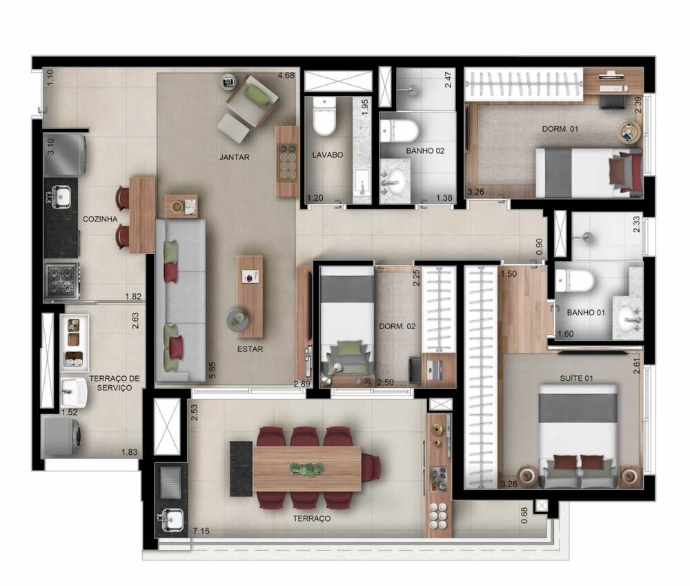 Apartamento, 2 quartos, 71 m² - Foto 10