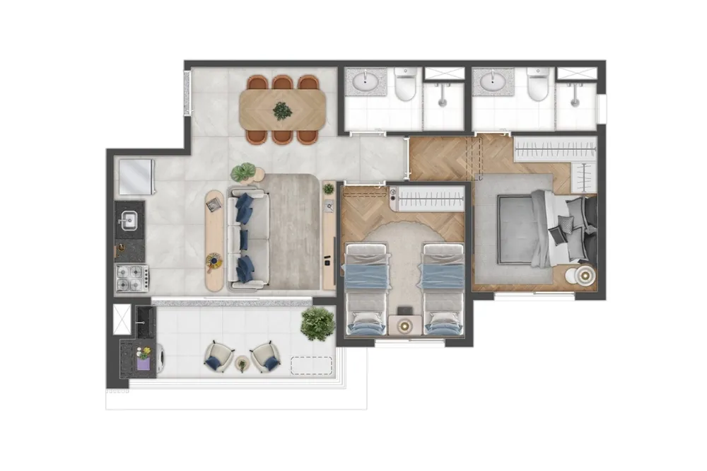 Apartamento, 2 quartos, 47 m² - Foto 8