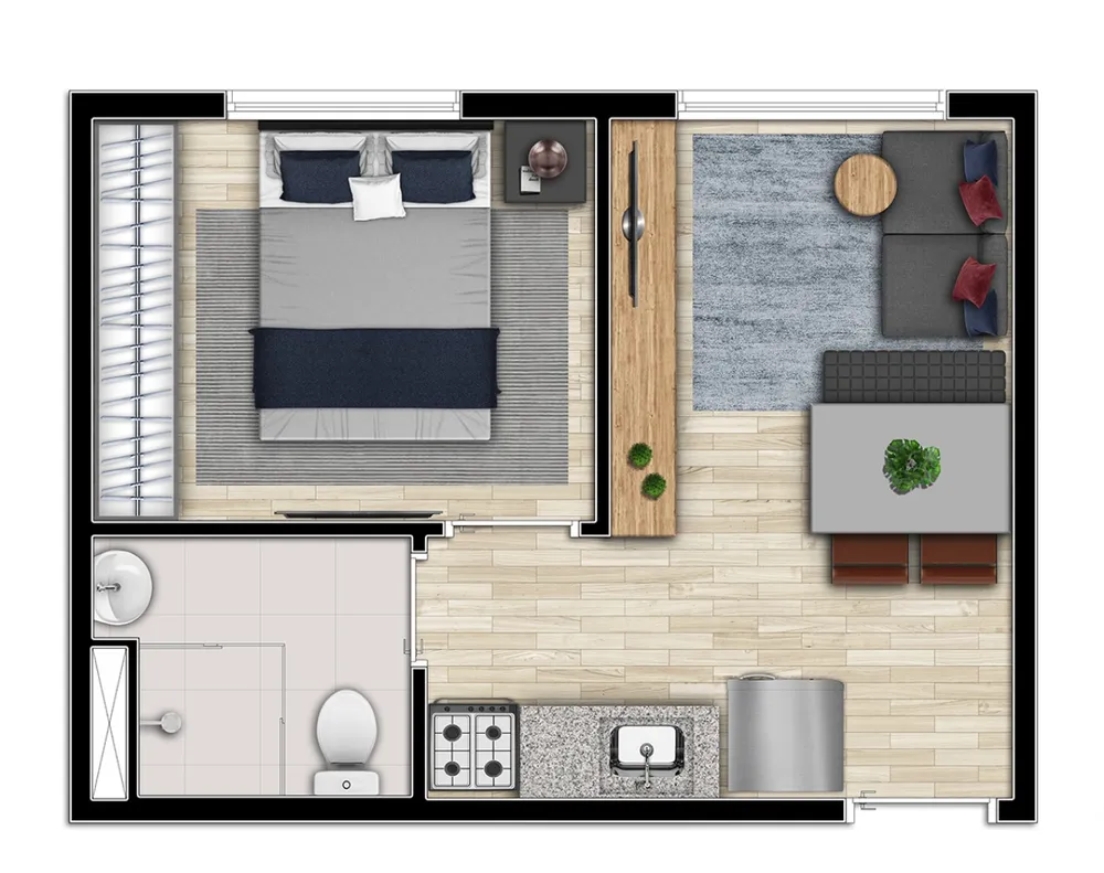 Apartamento, 1 quarto, 24 m² - Foto 7