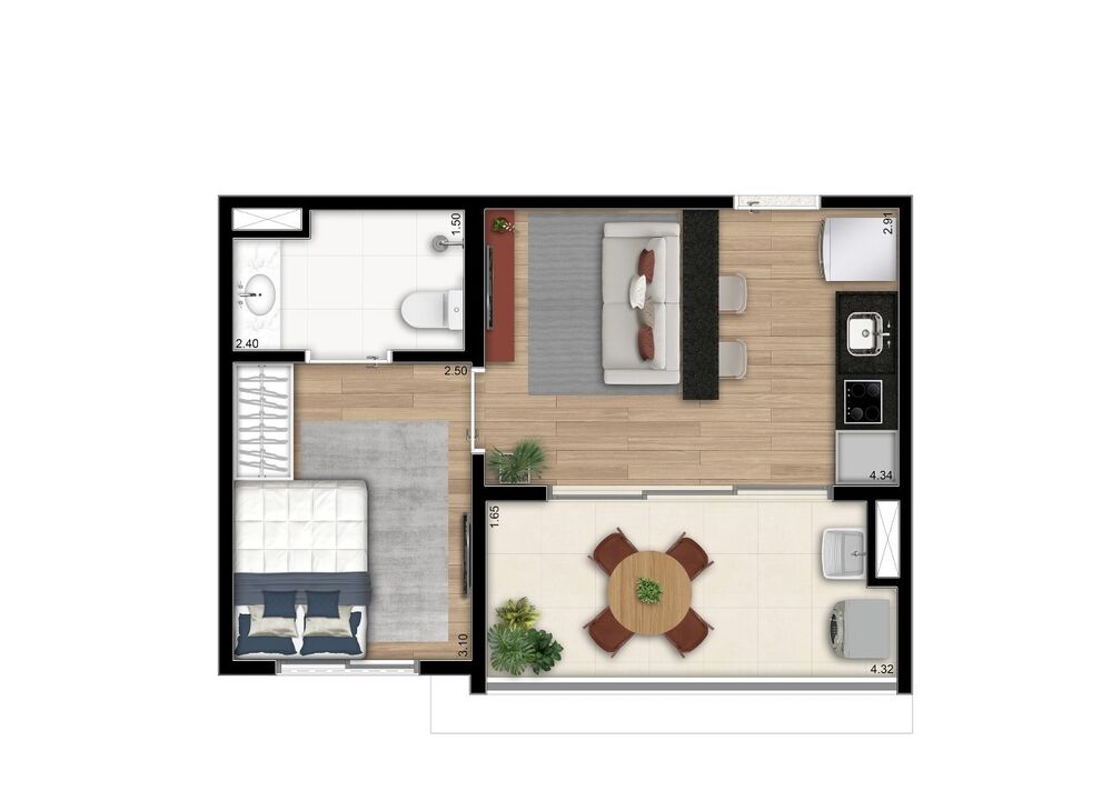 Apartamento, 1 quarto, 26 m² - Foto 5