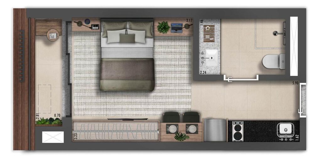 Apartamento à venda com 1 quarto, 24m² - Foto 4