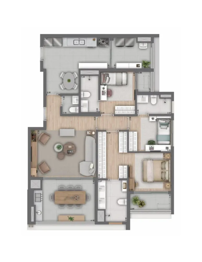 Apartamento, 3 quartos, 93 m² - Foto 8