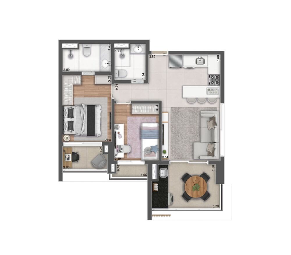 Apartamento, 2 quartos, 70 m² - Foto 22