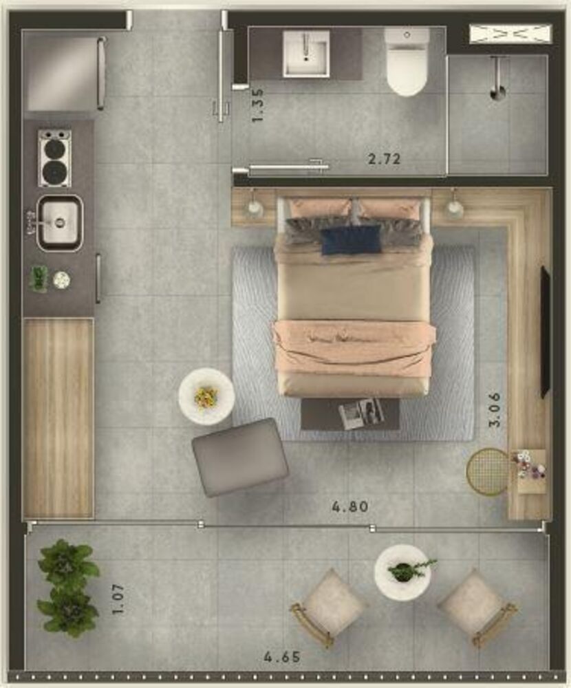 Apartamento, 1 quarto, 31 m² - Foto 12