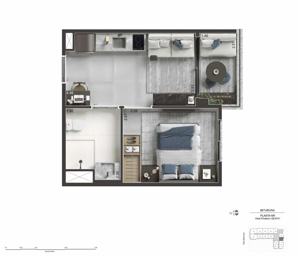 Apartamento, 1 quarto, 28 m² - Foto 26
