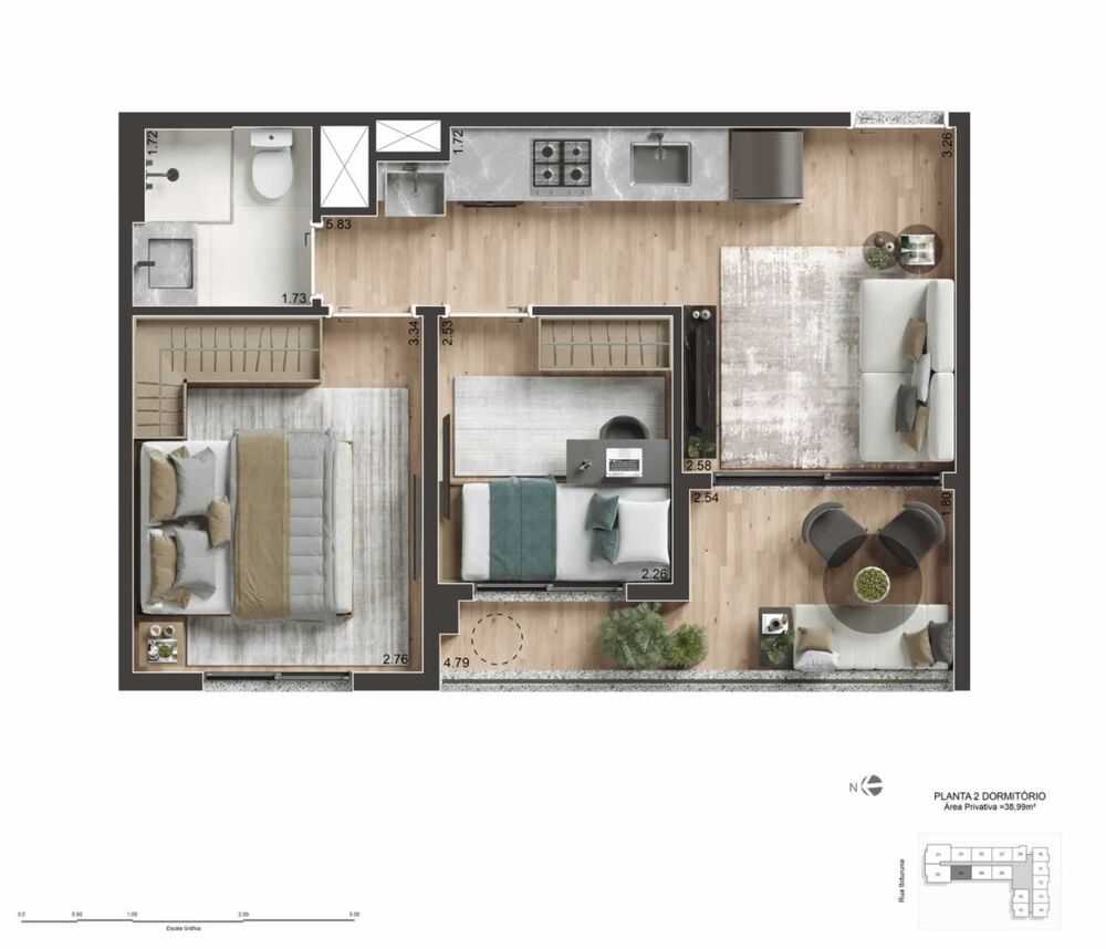 Apartamento, 1 quarto, 28 m² - Foto 15