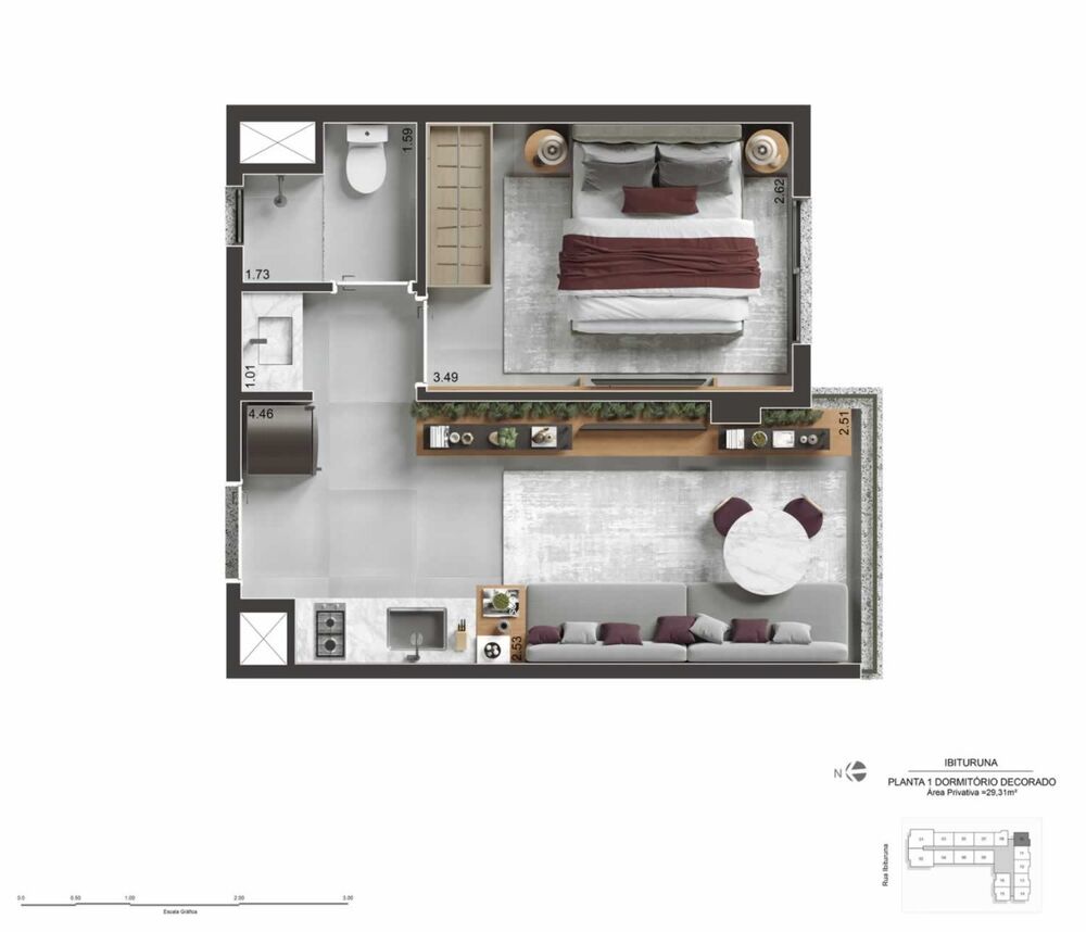 Apartamento, 1 quarto, 28 m² - Foto 23