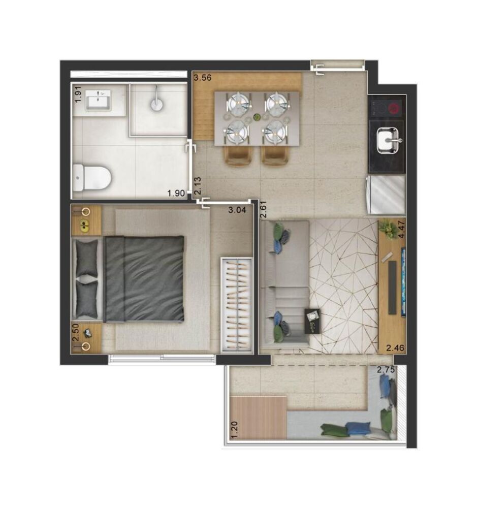 Apartamento, 1 quarto, 32 m² - Foto 6